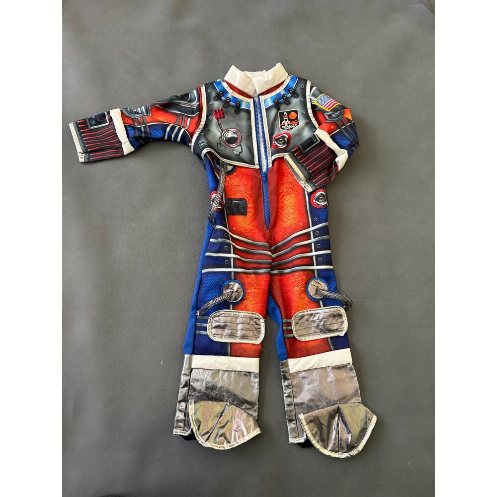 Kids Astronaut Space Explorer Costume Jumpsuit Size 3-4 Halloween